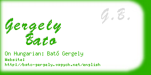 gergely bato business card