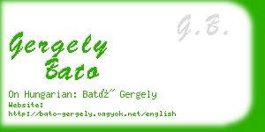 gergely bato business card